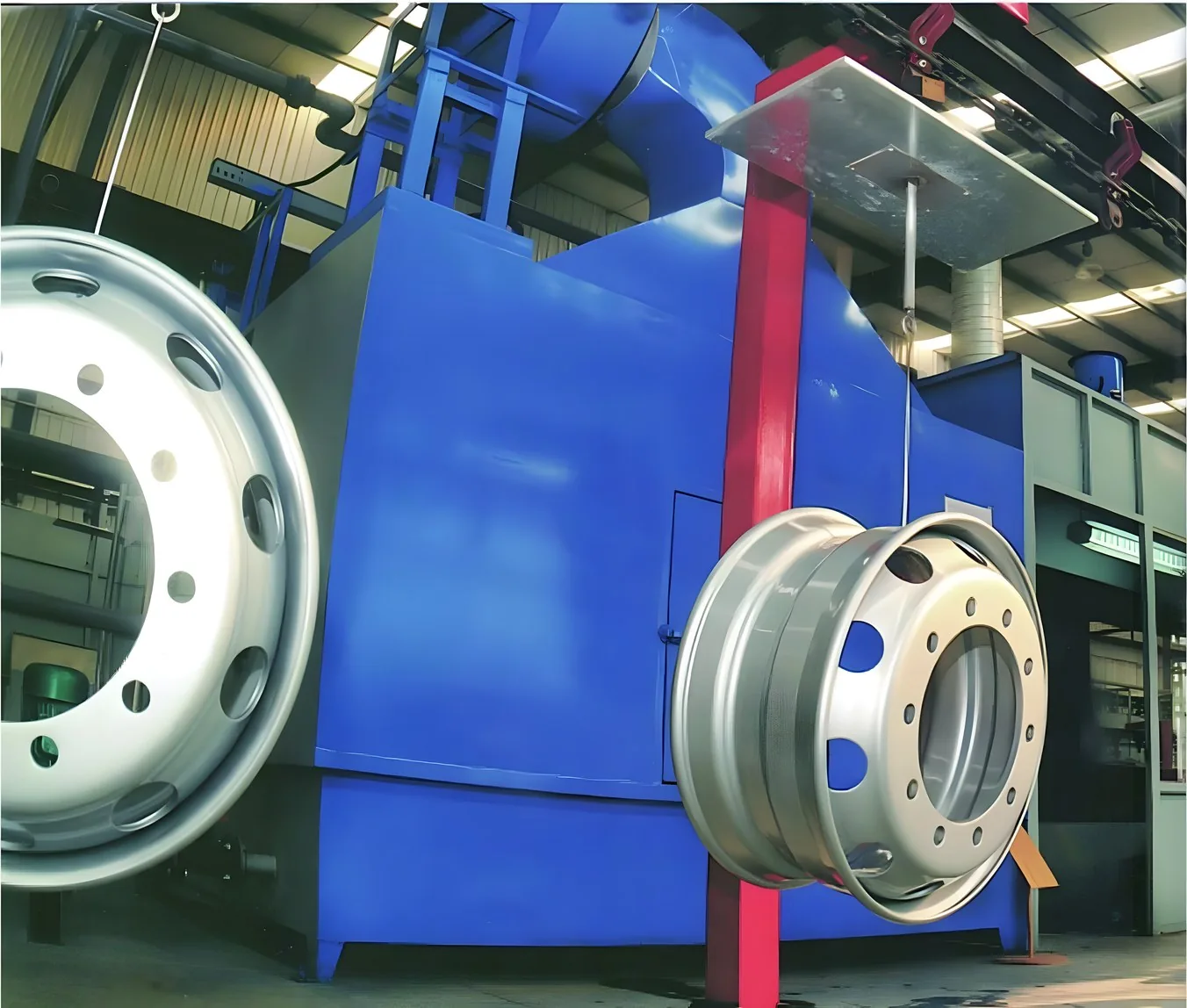 Wheel on the cathodic e-coating line